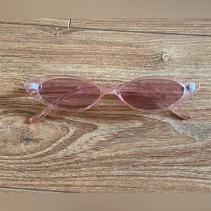 Vintage Clear Pink Small Sunglasses